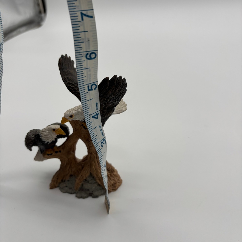 Resin Eagle‎ Figurine Two Bald Eagles Perched on Tree Branch Collectible Decor - Picture 5 of 5